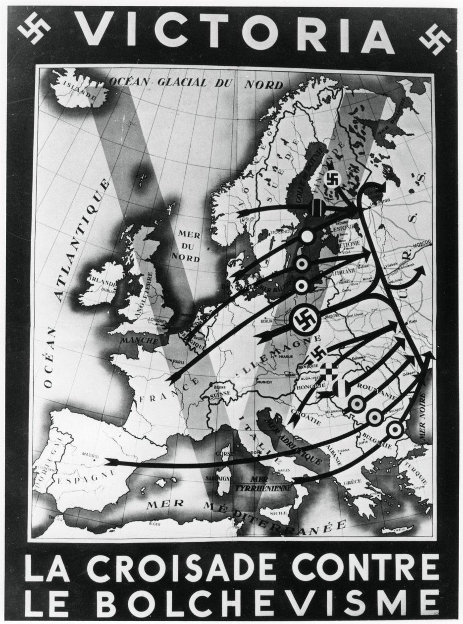 Der Kreuzzug gegen den Bolschewismus, Vichy-französisches Propagandaplakat, 1941 von Unbekannt