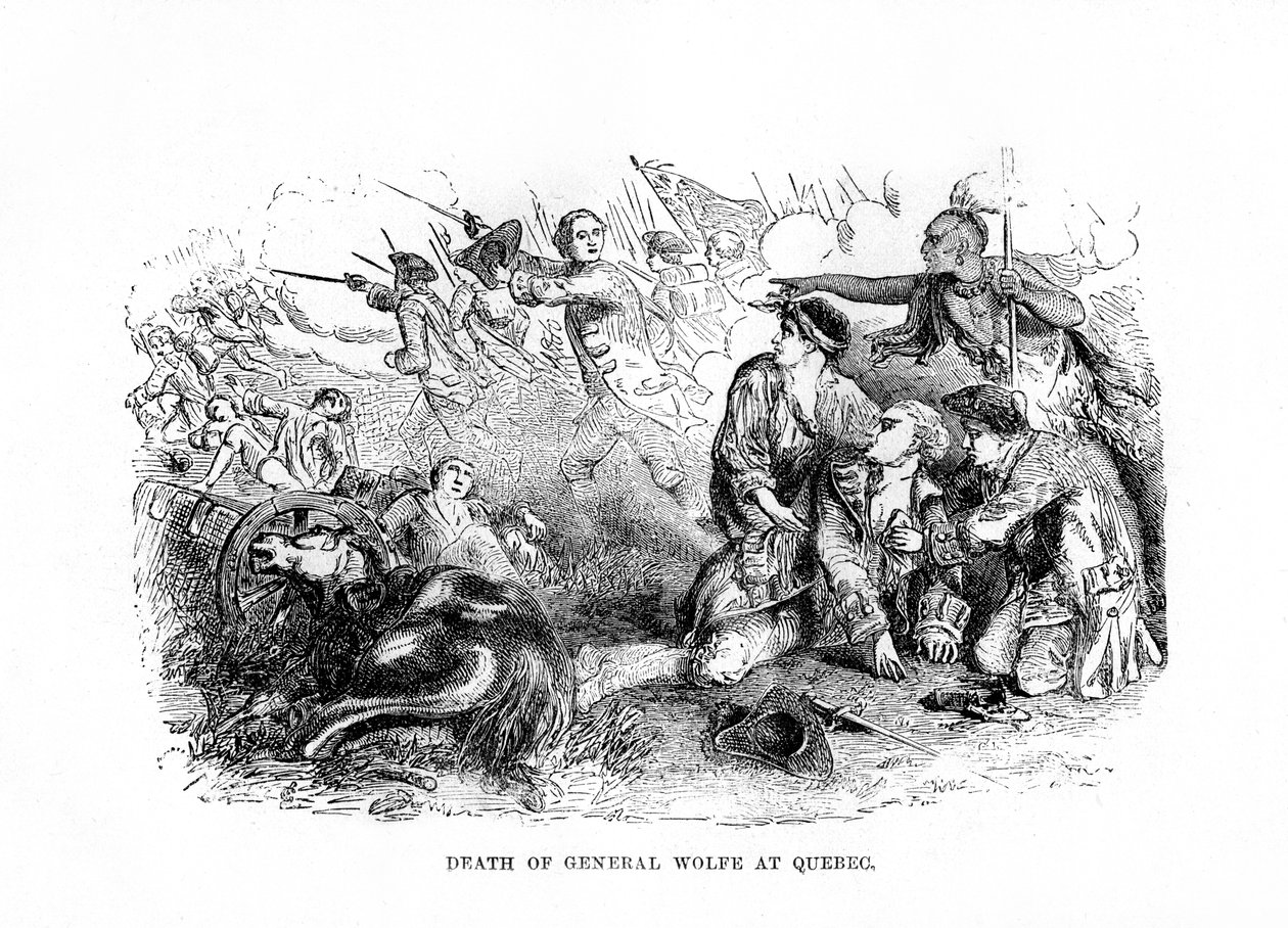 Der Tod von General Wolfe in Quebec, 1759 von Unbekannt
