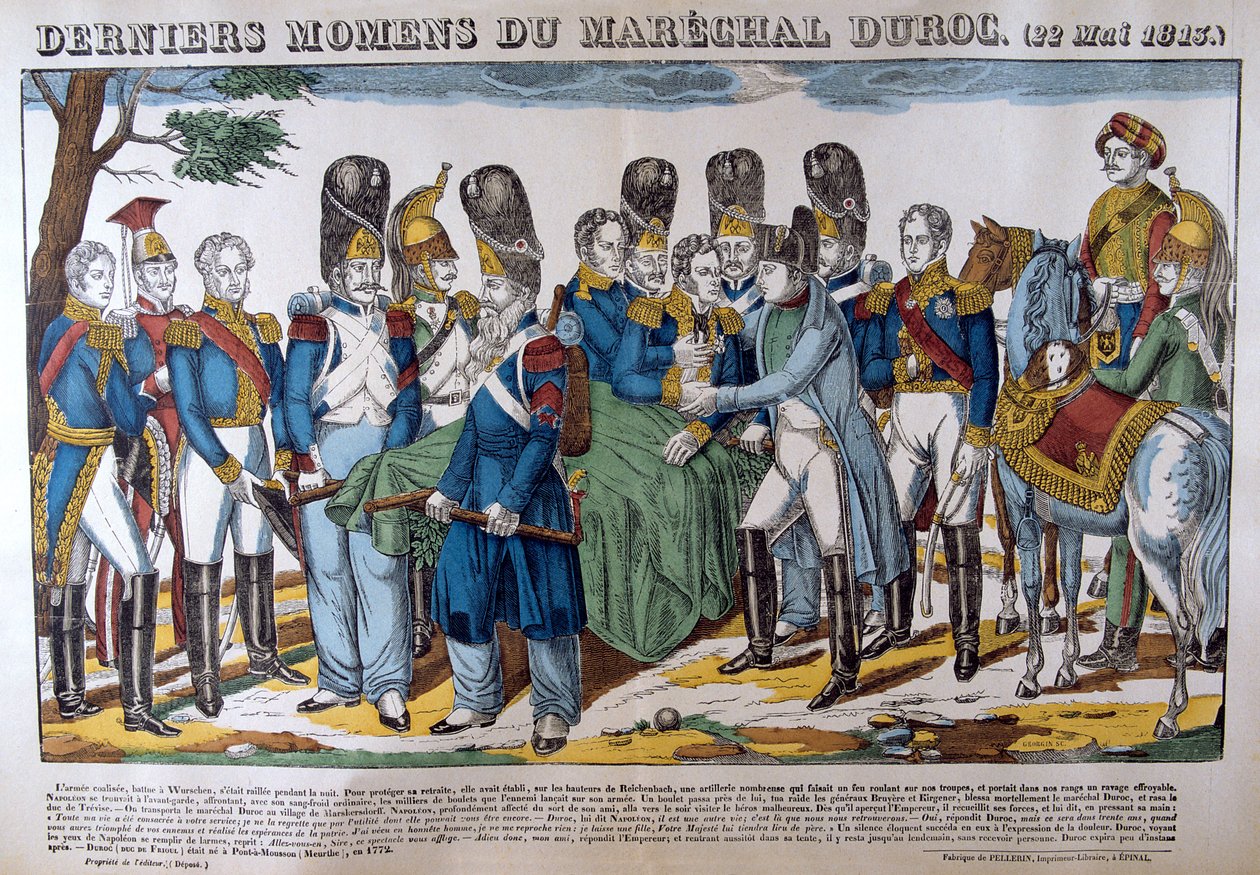 Der Tod von Marschall Duroc, 22. Mai 1813, 19. Jahrhundert von Unbekannt