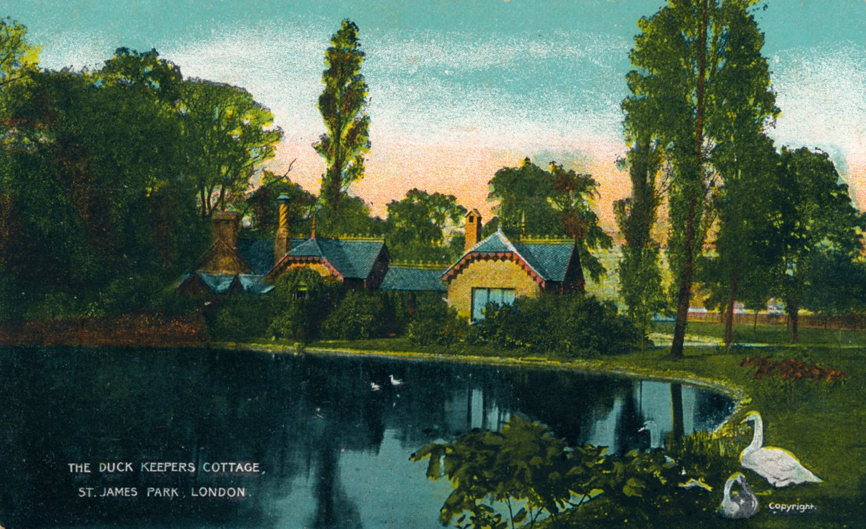 Das Häuschen des Entenwärters, St. James Park, London, 1907 von Unbekannt
