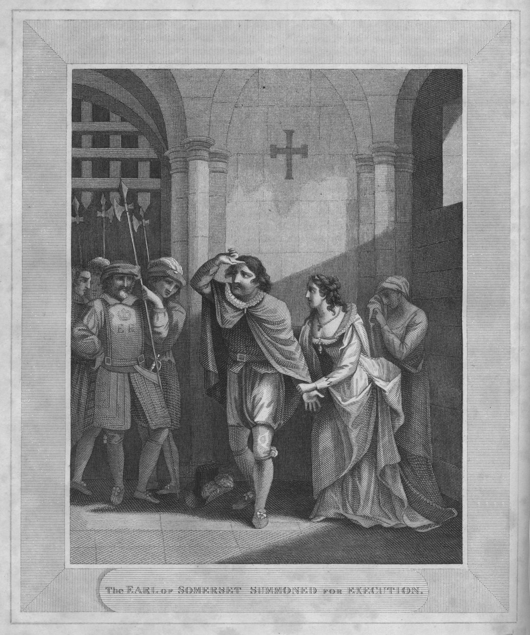 Der Earl of Somerset zur Hinrichtung vorgeladen, 1838 von Unbekannt