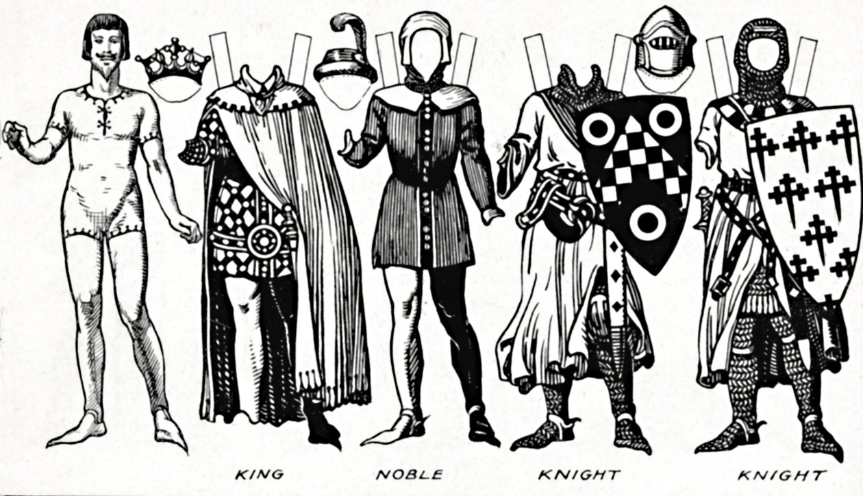 Die Galerie der britischen Kostüme: Kleid getragen in der Regierungszeit des ersten Edward, ca. 1934 von Unbekannt