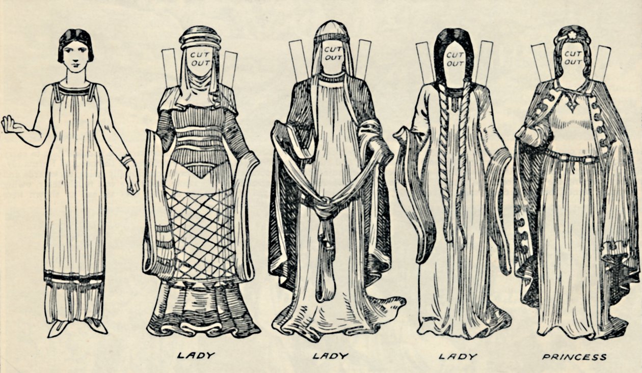 Die Galerie der britischen Kostüme: Die Kleidung der Menschen in normannischer Zeit, ca. 1934 von Unbekannt