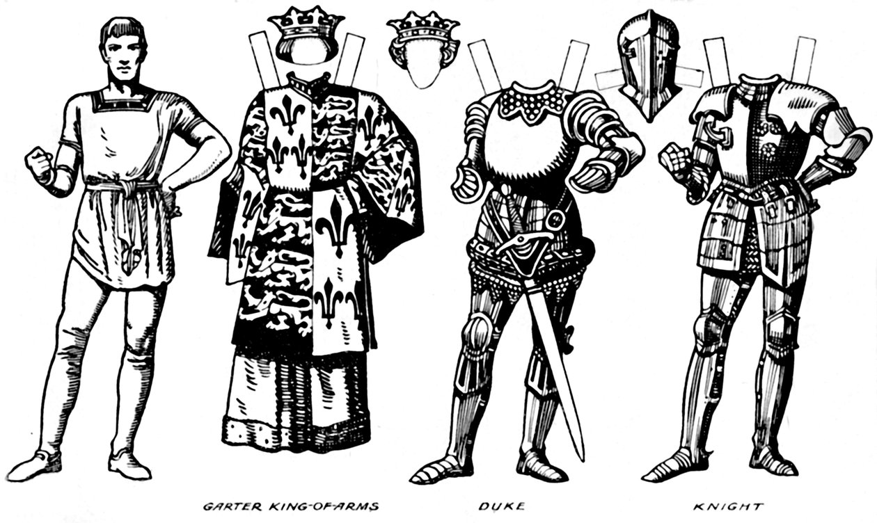 Die Galerie der britischen Kostüme: Die Kleider, die in der Herrschaft von Richard III getragen wurden, ca. 1934 von Unbekannt