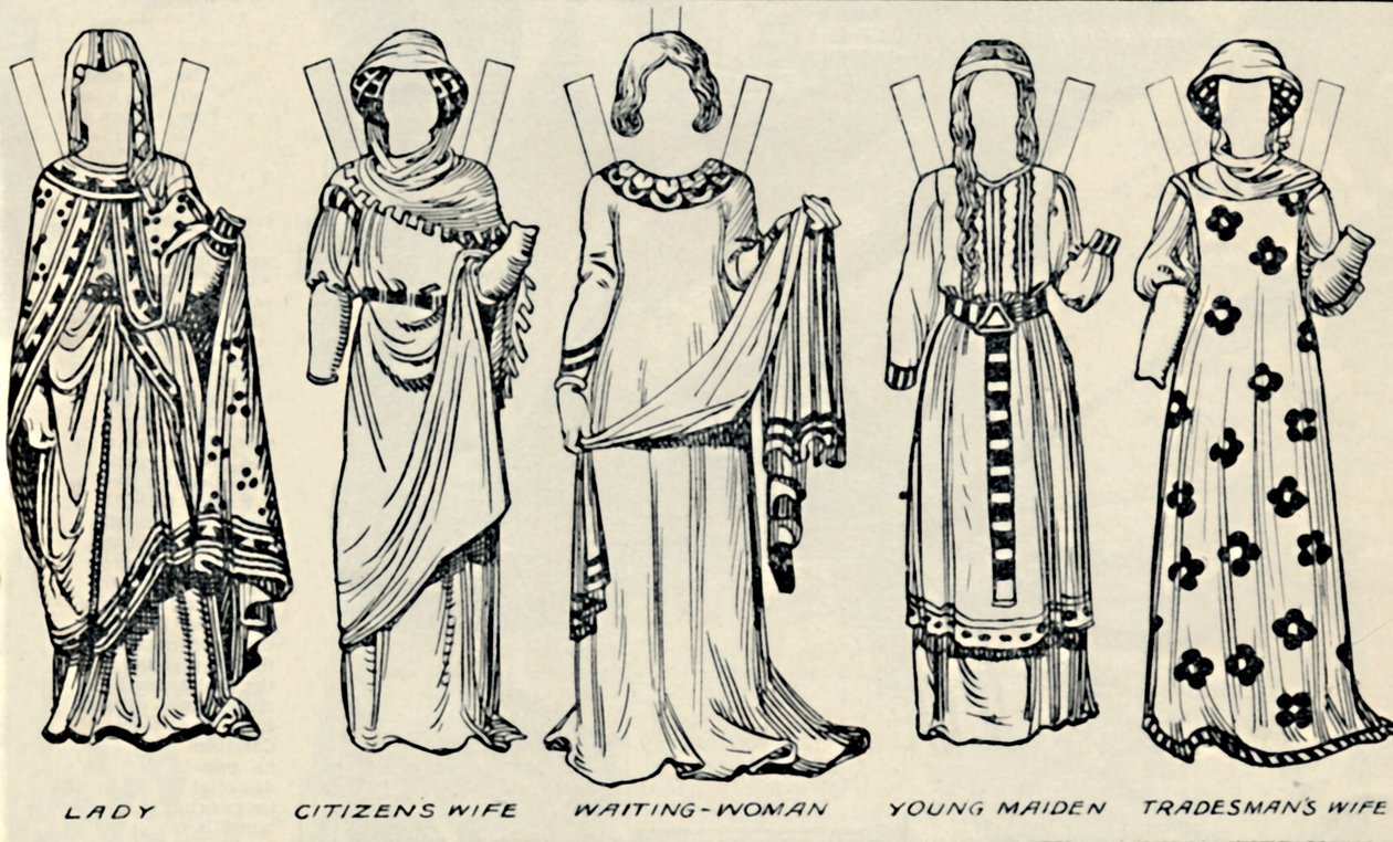 Die Galerie der britischen Kostüme: Was Männer und Frauen in der Zeit von Heinrich III. trugen, c1934 von Unbekannt