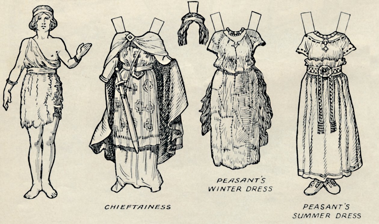 Die Galerie der historischen Kostüme: Was die Briten und Römer trugen, ca. 1934 von Unbekannt