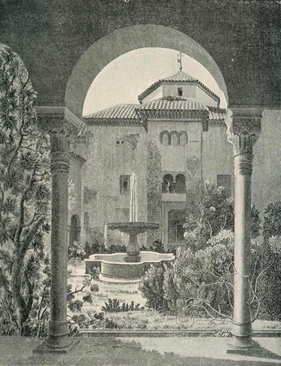 Der Garten von Lindaraja, 19. Jahrhundert, 1907 von Unbekannt