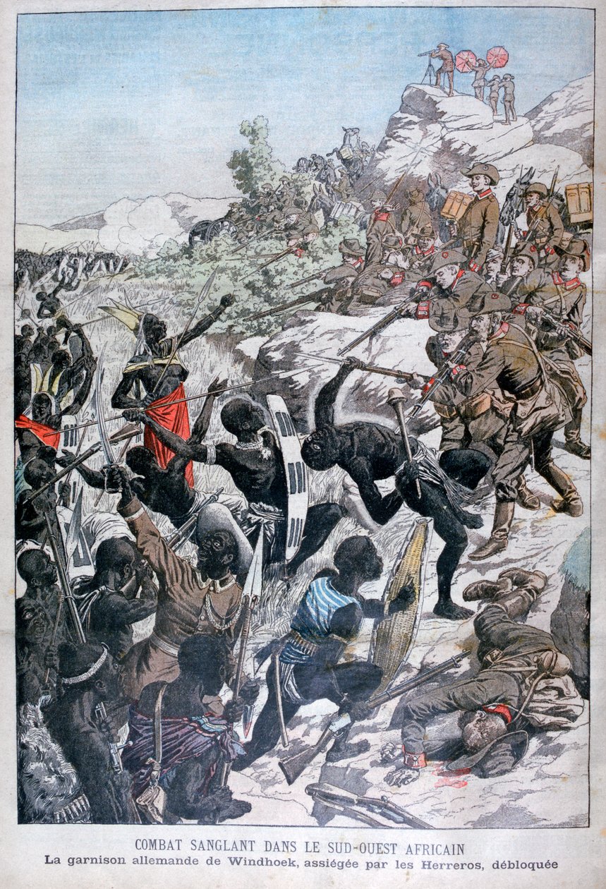 Die deutsche Garnison von Windhoek, belagert von den Herero, Südwestafrika, 1904 von Unbekannt