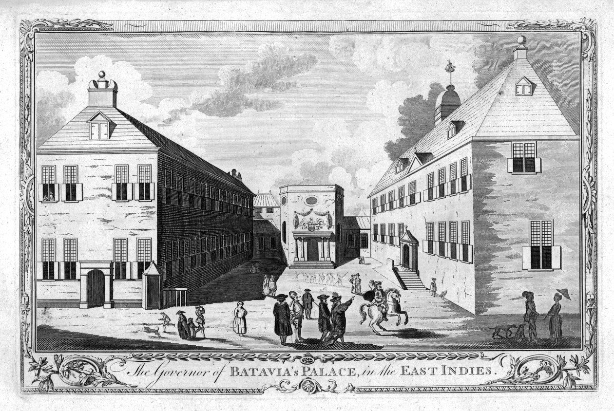 Der Palast des Gouverneurs von Batavia, in den Ostindien, um 1750 von Unbekannt