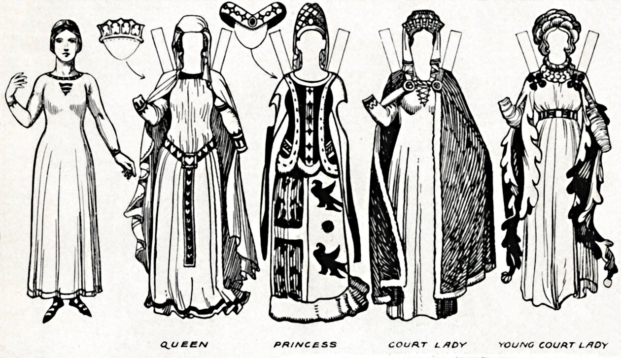 Die große Galerie der britischen Kostüme: Kleid getragen in der Herrschaft von Edward III., ca. 1934 von Unbekannt