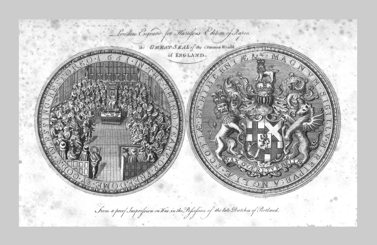 Das große Siegel des Commonwealth von England, 1785 von Unbekannt