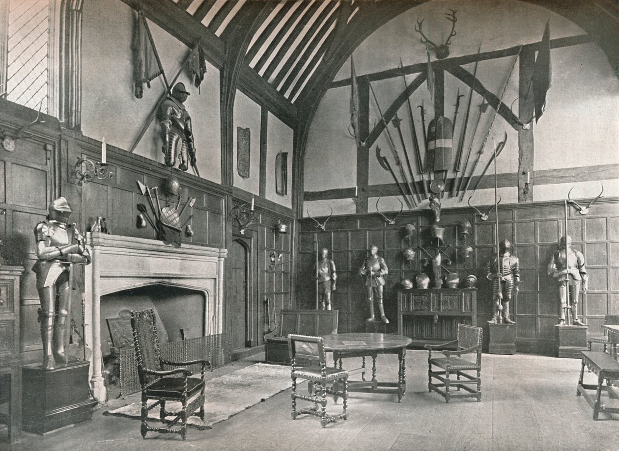 Die Halle im Ockwells Manor, 1905 von Unbekannt