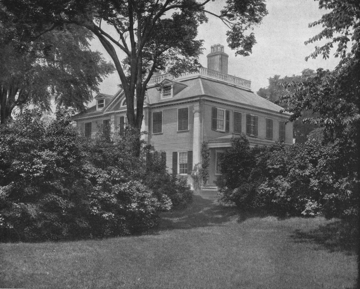 Das Haus des Dichters Longfellow, Cambridge, Massachusetts, USA, um 1900 von Unbekannt