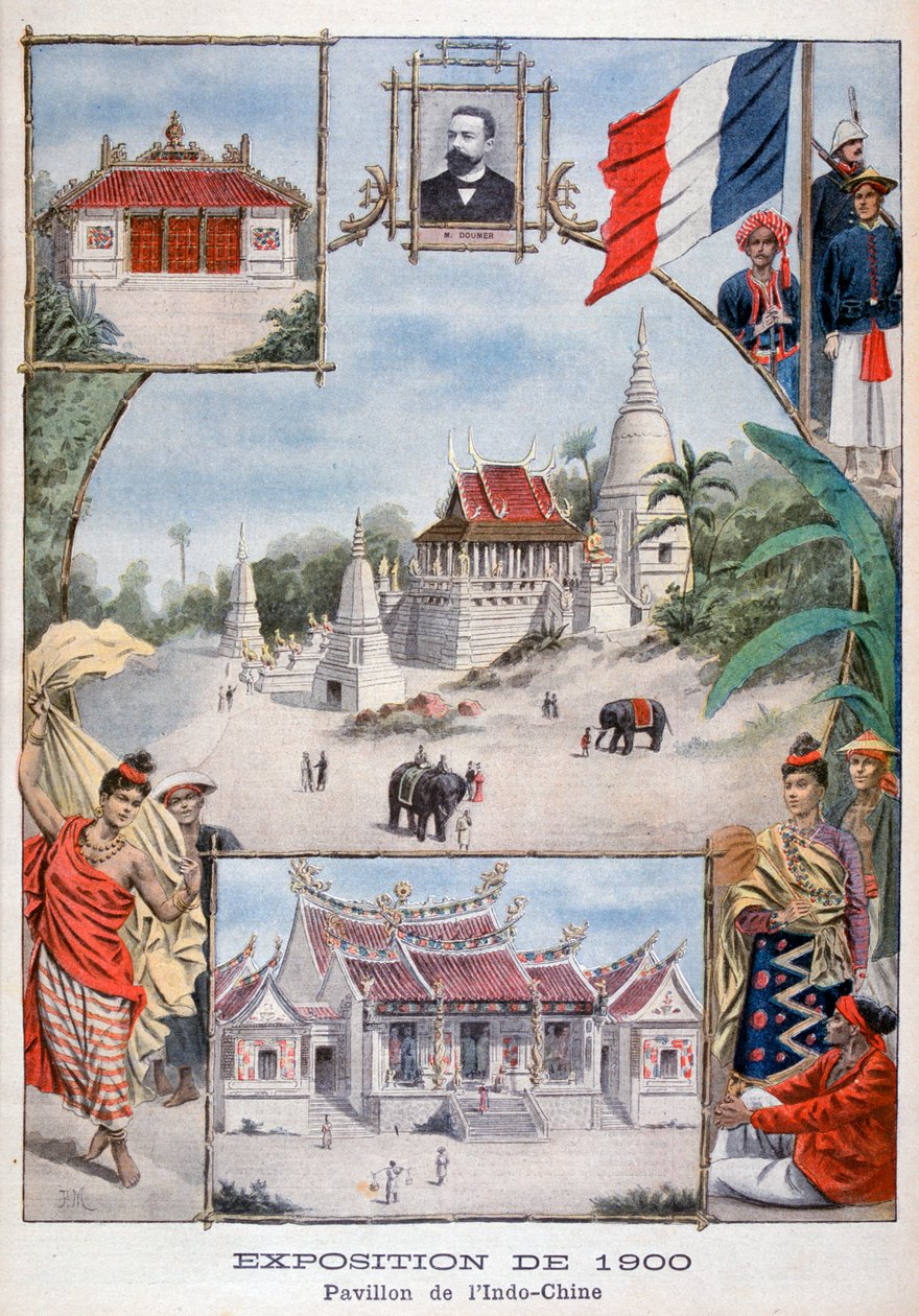 Der Indochina-Pavillon auf der Weltausstellung 1900, Paris von Unbekannt