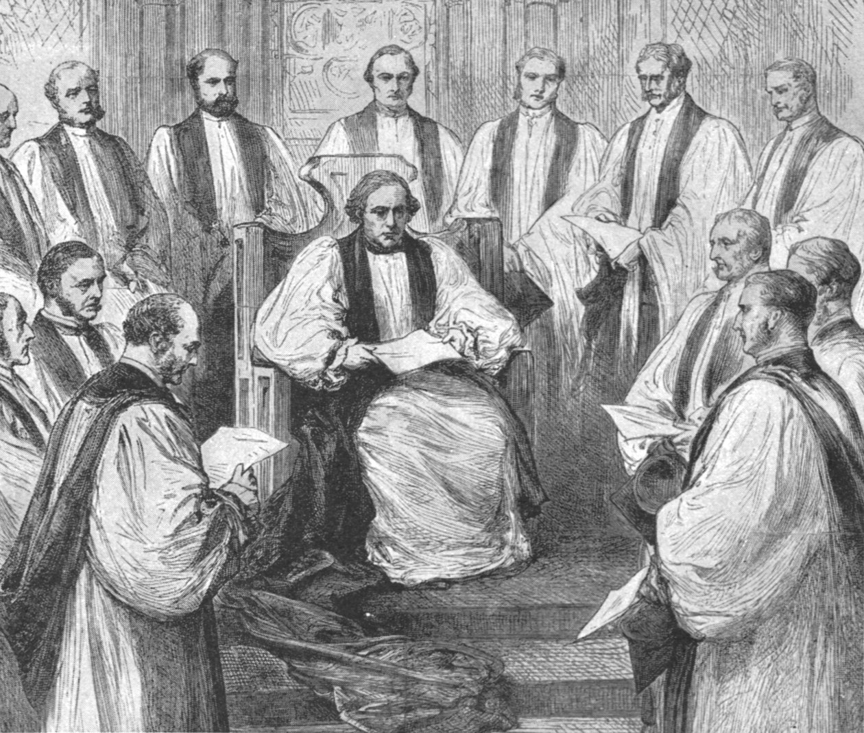Die Installation von Dr. Benson als Erzbischof von Canterbury, 22. März 1883, 1901 von Unbekannt