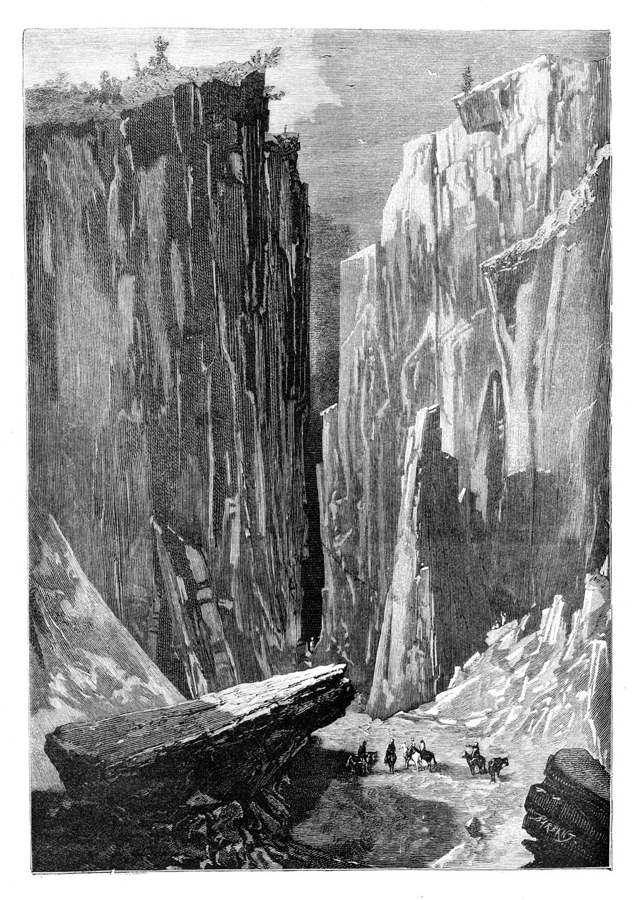 Die Eisentor-Schlucht auf der Karshi-Derbent-Route, Afghanistan, 1895 von Unbekannt