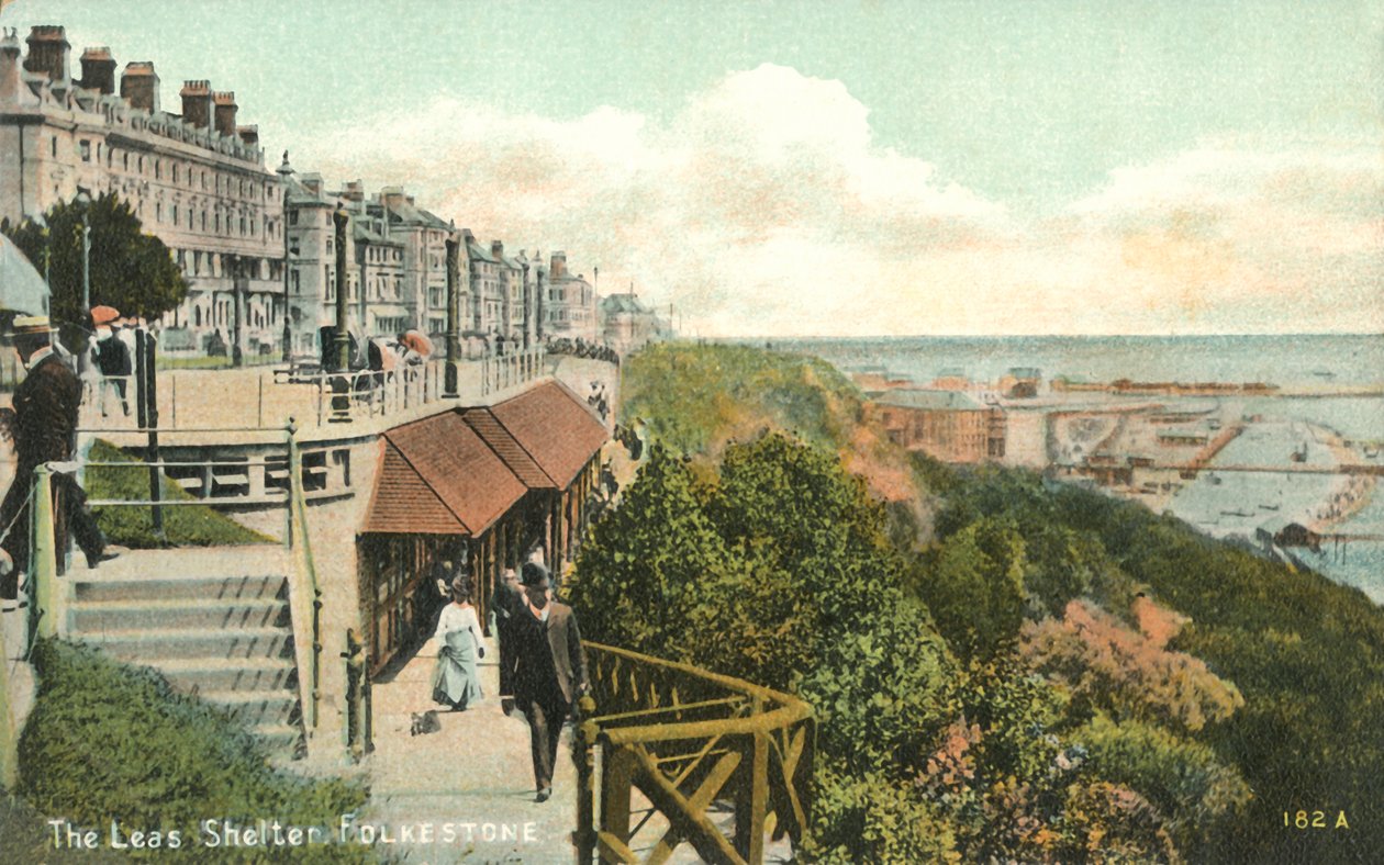 Der Leas Shelter, Folkestone, 1900er Jahre von Unbekannt