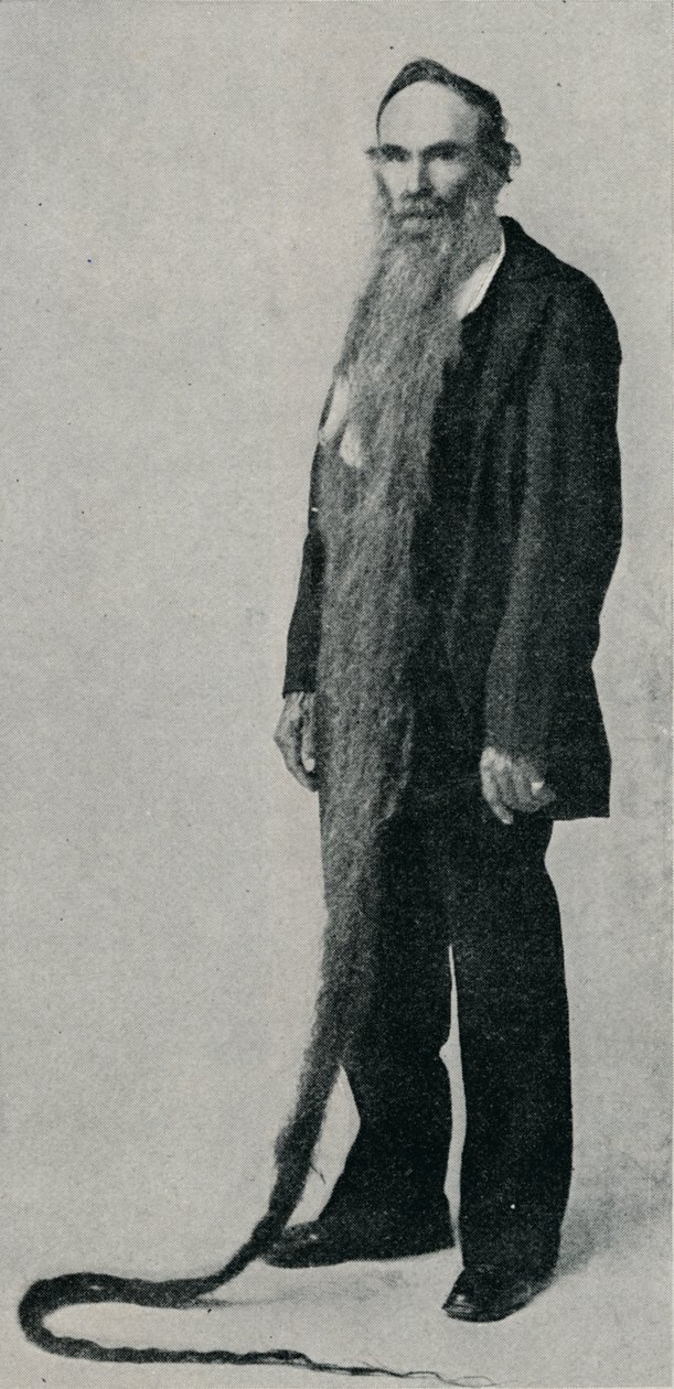Der längste Bart der Welt, 1896, 1910 von Unbekannt