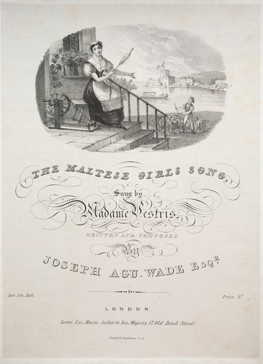 Das Lied der maltesischen Mädchen, 1800er Jahre von Unbekannt
