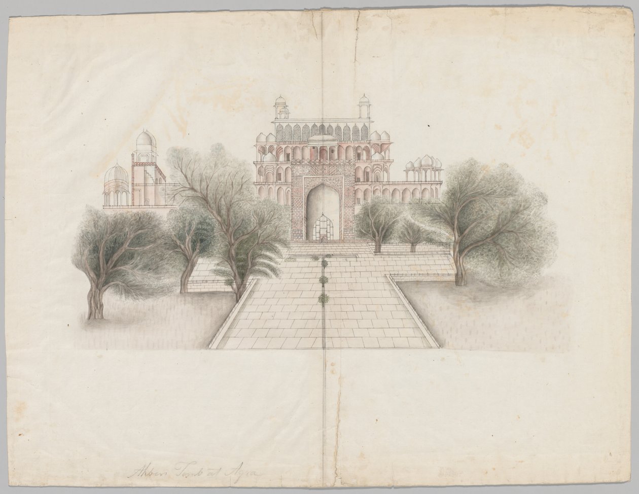 Das Mausoleum von Akbar in Secundrabad, frühes 19. Jahrhundert von Unbekannt