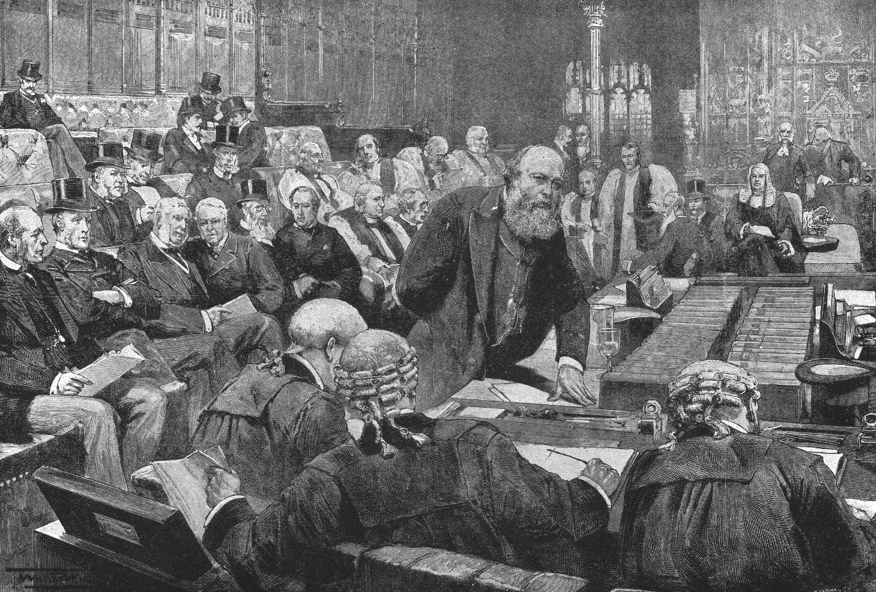 Die Ministerbank des House of Lords von Unbekannt