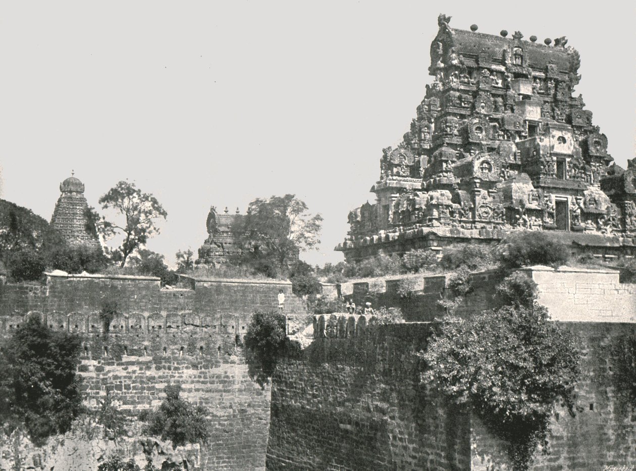 Der Graben und das Fort, Tanjore, Indien, 1895 von Unbekannt