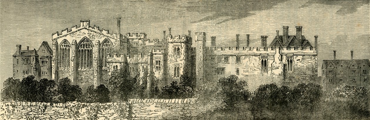 Das Kloster St. Johannes von Jerusalem, Clerkenwell - Gesamtansicht von Südosten, um 1872 von Unbekannt