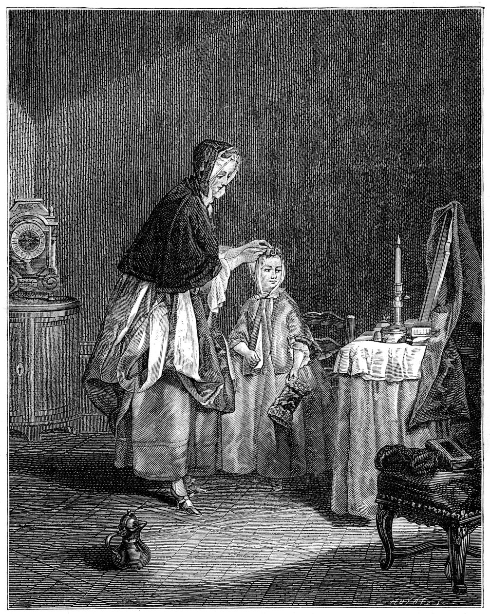 Die Morgentoilette, 1885 von Unbekannt