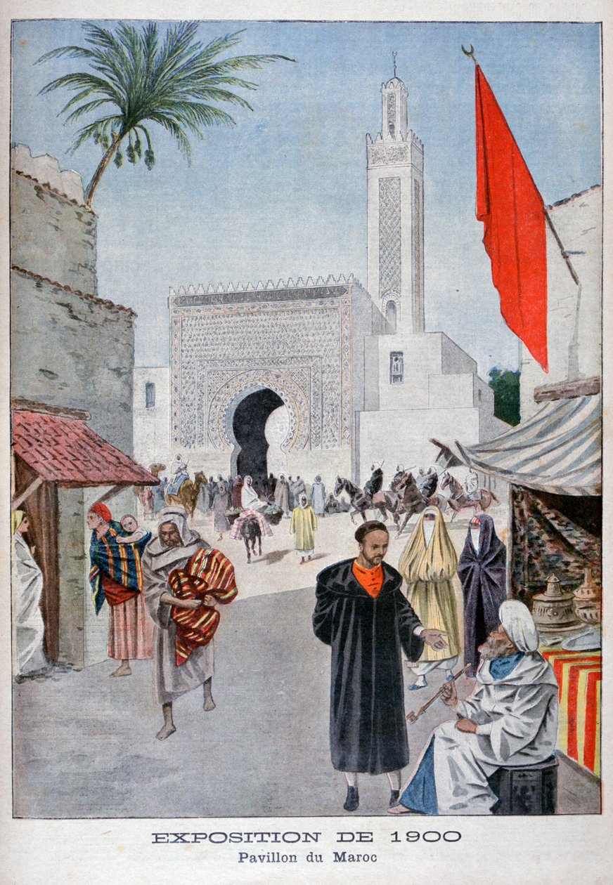 Der marokkanische Pavillon auf der Weltausstellung 1900, Paris von Unbekannt