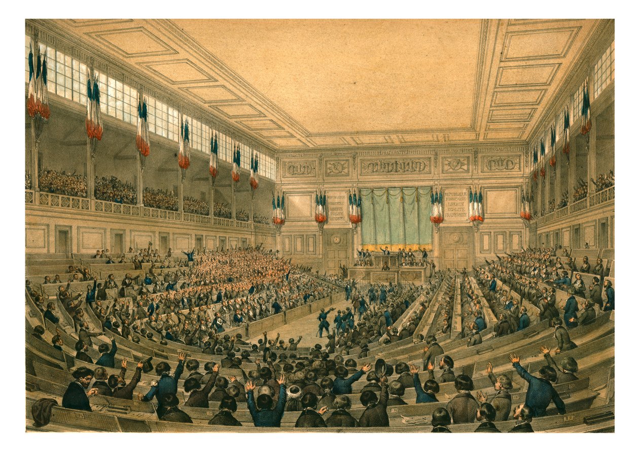 Die Nationalversammlung der Französischen Zweiten Republik, Mai 1848 von Unbekannt