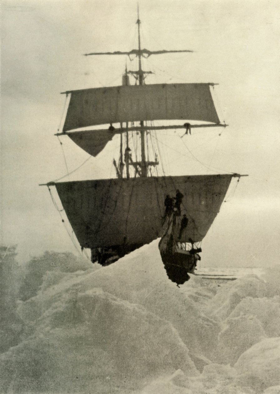 Die Nimrod im Eis festgehalten, 1908, 1909 von Unbekannt