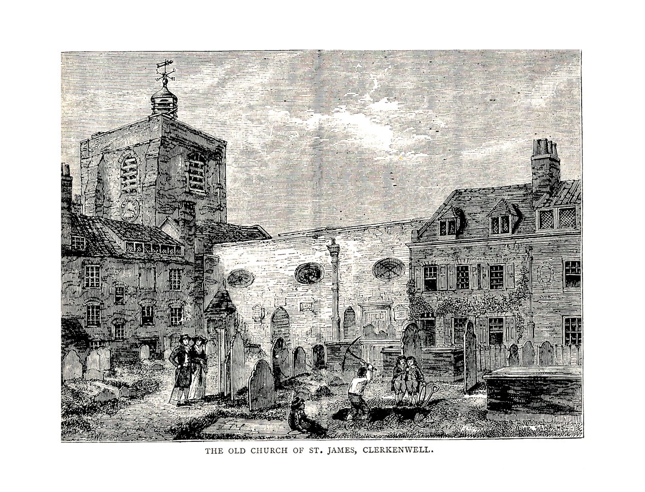 Die alte Kirche von St. James, 1878 von Unbekannt