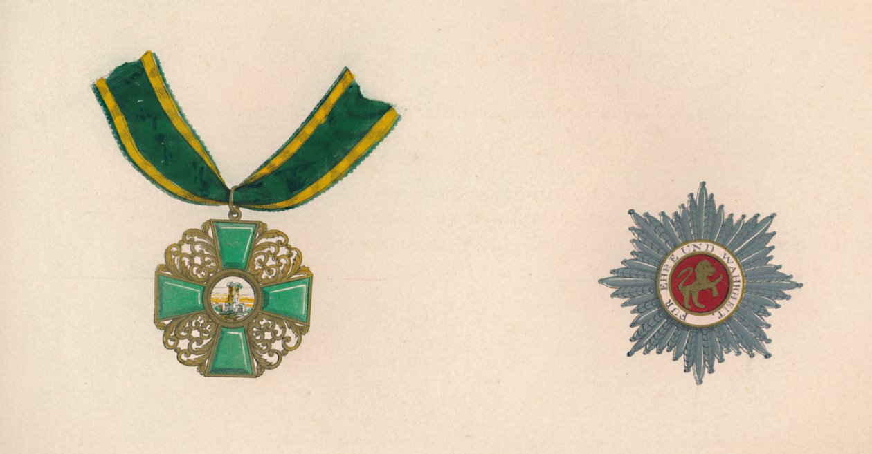 Der Orden des Löwen von Baden Goldener Löwe von Daringen, 19. Jahrhundert von Unbekannt