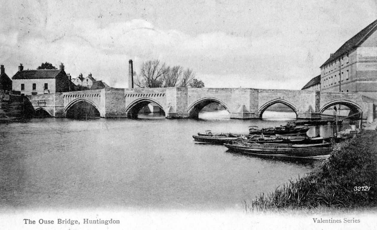 Die Ouse-Brücke, Huntingdon, Cambridgeshire, 1905 von Unbekannt