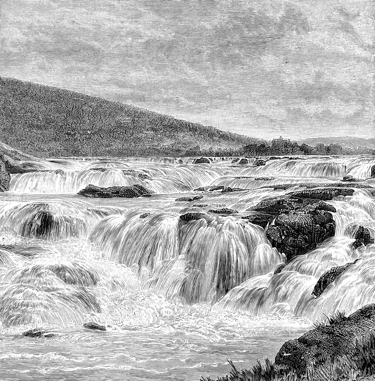 Die Paikari-Fälle in den Nilgiris, Indien, 1895 von Unbekannt
