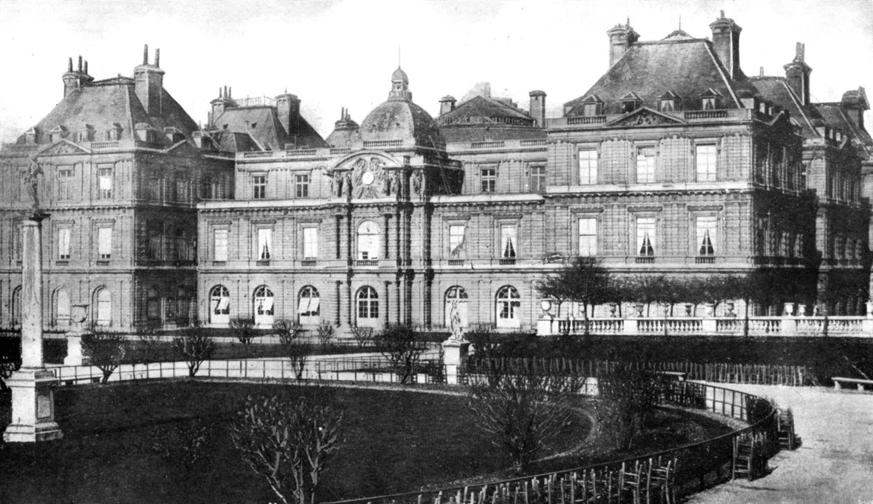 Der Palast von Luxemburg, Sitz des französischen Senats, Paris, Frankreich, 1926 von Unbekannt