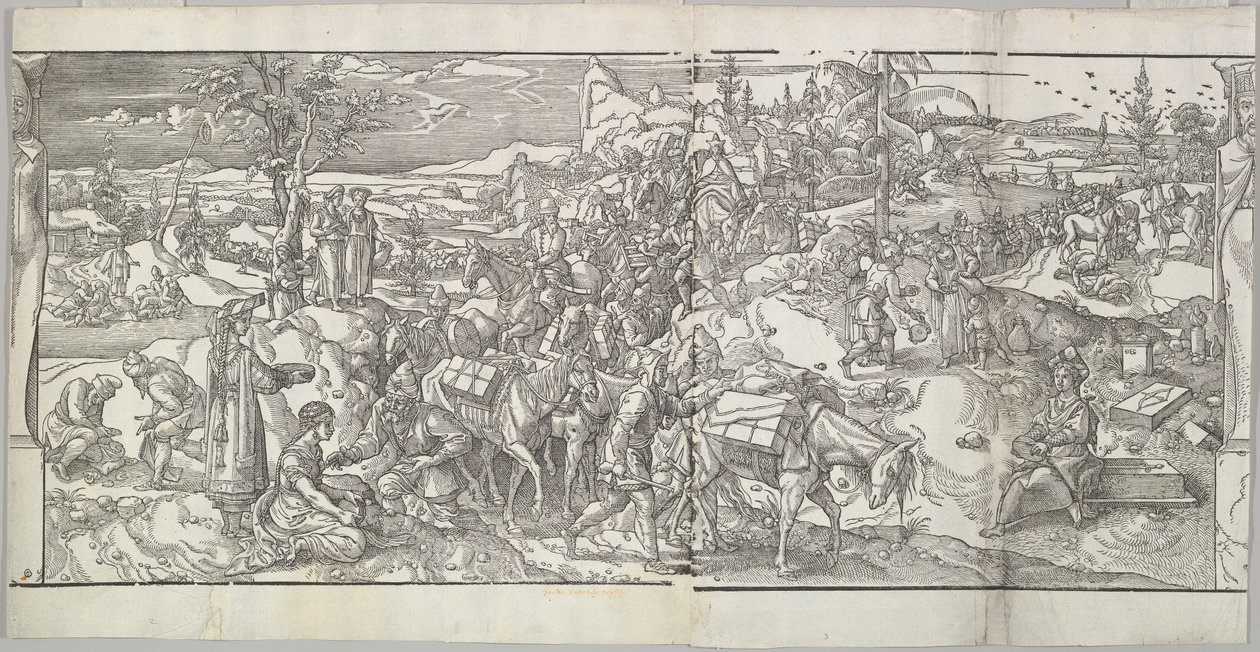 Der Durchzug einer Karawane aus dem Fries Ces Moeurs et fachons de faire de Turcz Customs ..., 1553 von Unbekannt