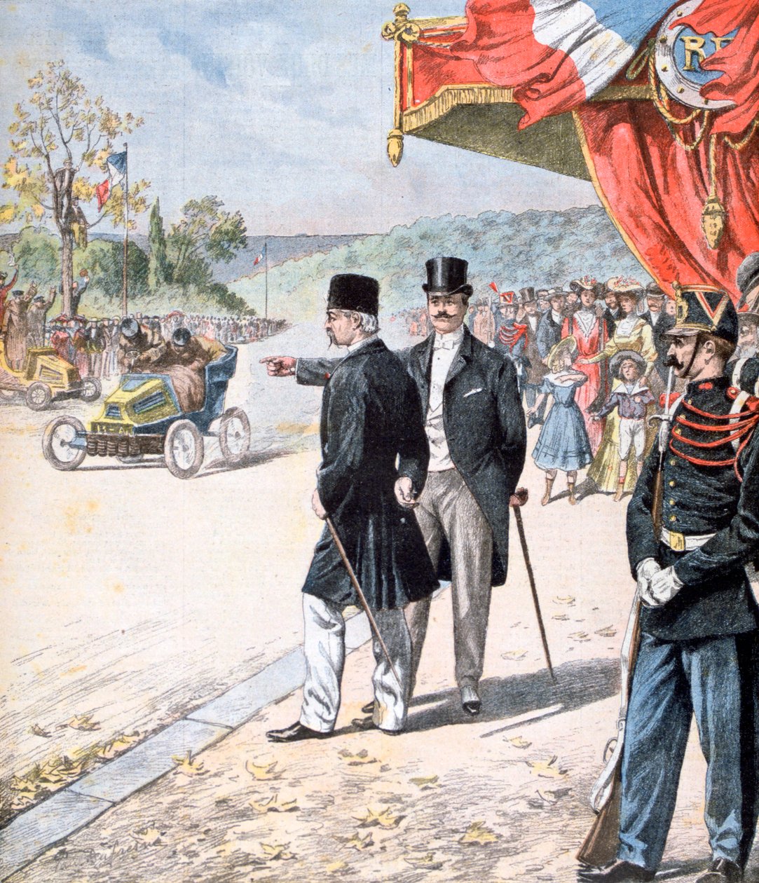Der persische Schah Mozzafar al-Din Shah Qajar in Frankreich, 1902 von Unbekannt