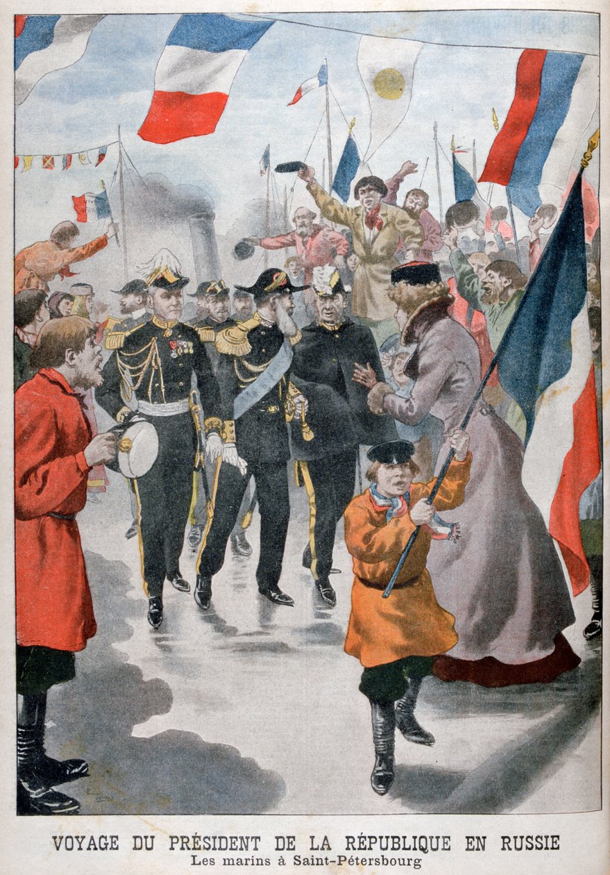 Der Präsident der Republik Frankreich besucht St. Petersburg, Russland, 1902 von Unbekannt