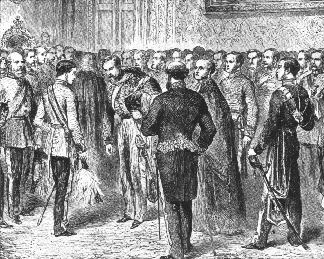 Der Prinz von Wales hält seinen ersten Empfang, 18. Februar 1863 von Unbekannt