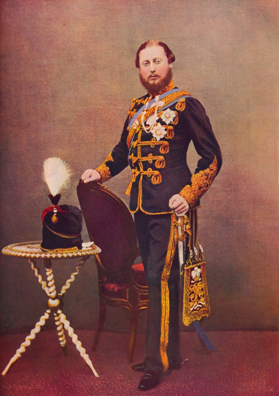 Der Prinz von Wales als Oberst der 10. Husaren, um 1865, 1910 von Unbekannt