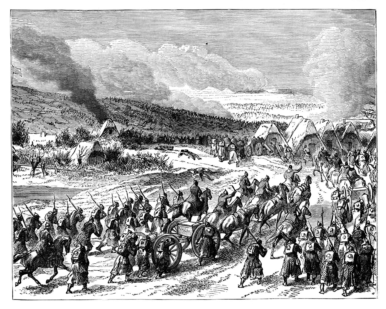 Die Preußen stürmen die Schanzen von Düppel, 18. April 1864, spätes 19. Jahrhundert von Unbekannt