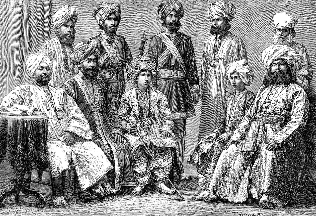 Der Raja von Bahawalpur und sein Hof, 1895 von Unbekannt