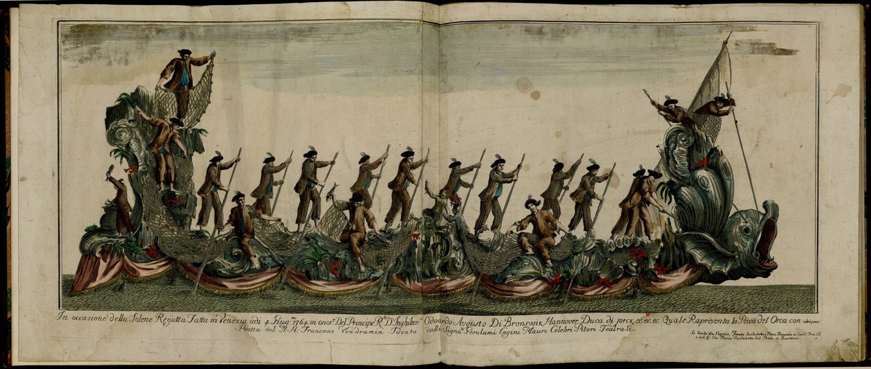 Die Regatta in Venedig zu Ehren von Prinz Edward 1739-1767, Herzog von York, am 4. Juni 1764, ca. 1764 von Unbekannt