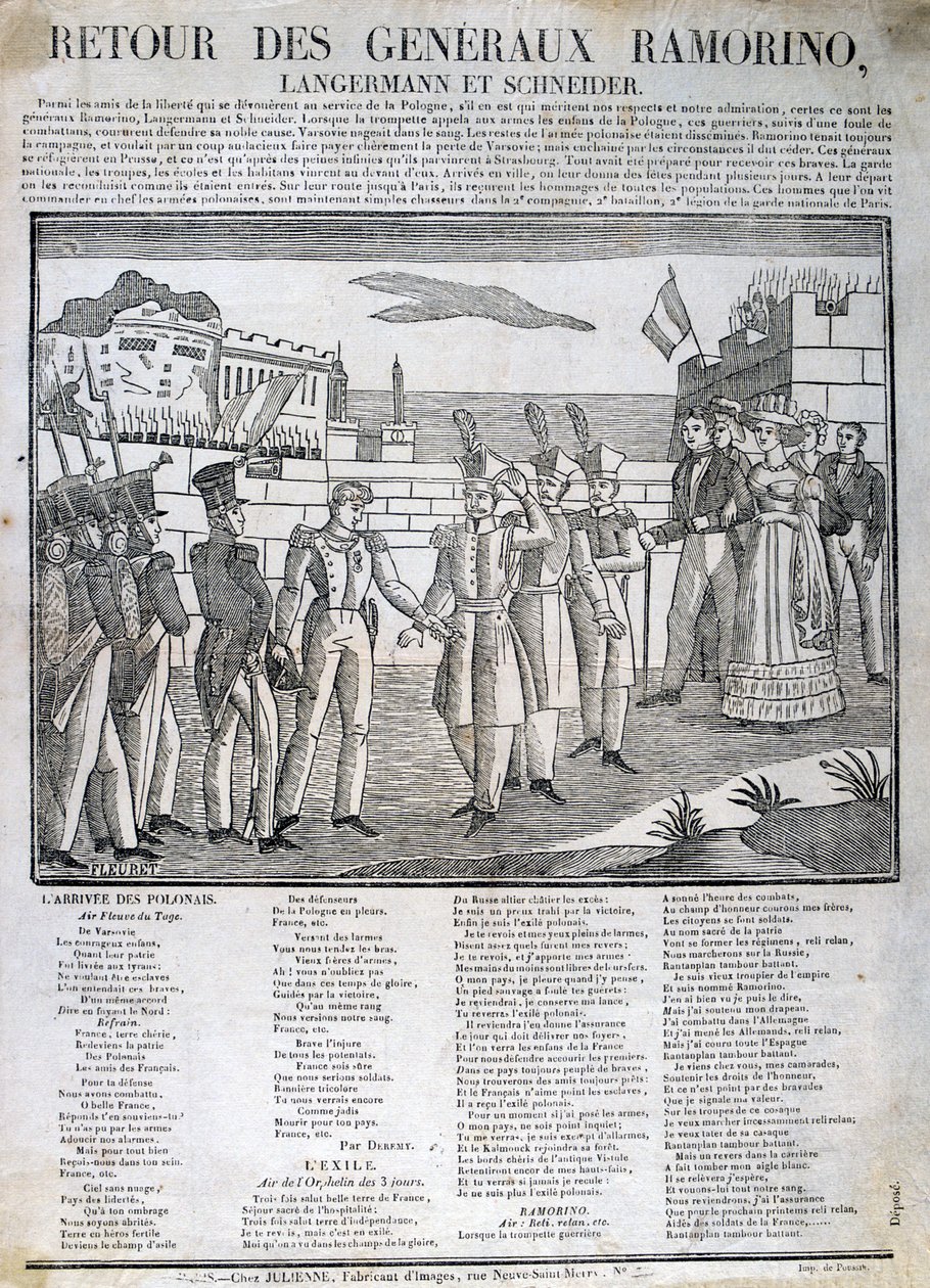 Die Rückkehr von General Ramorino, 1831 von Unbekannt