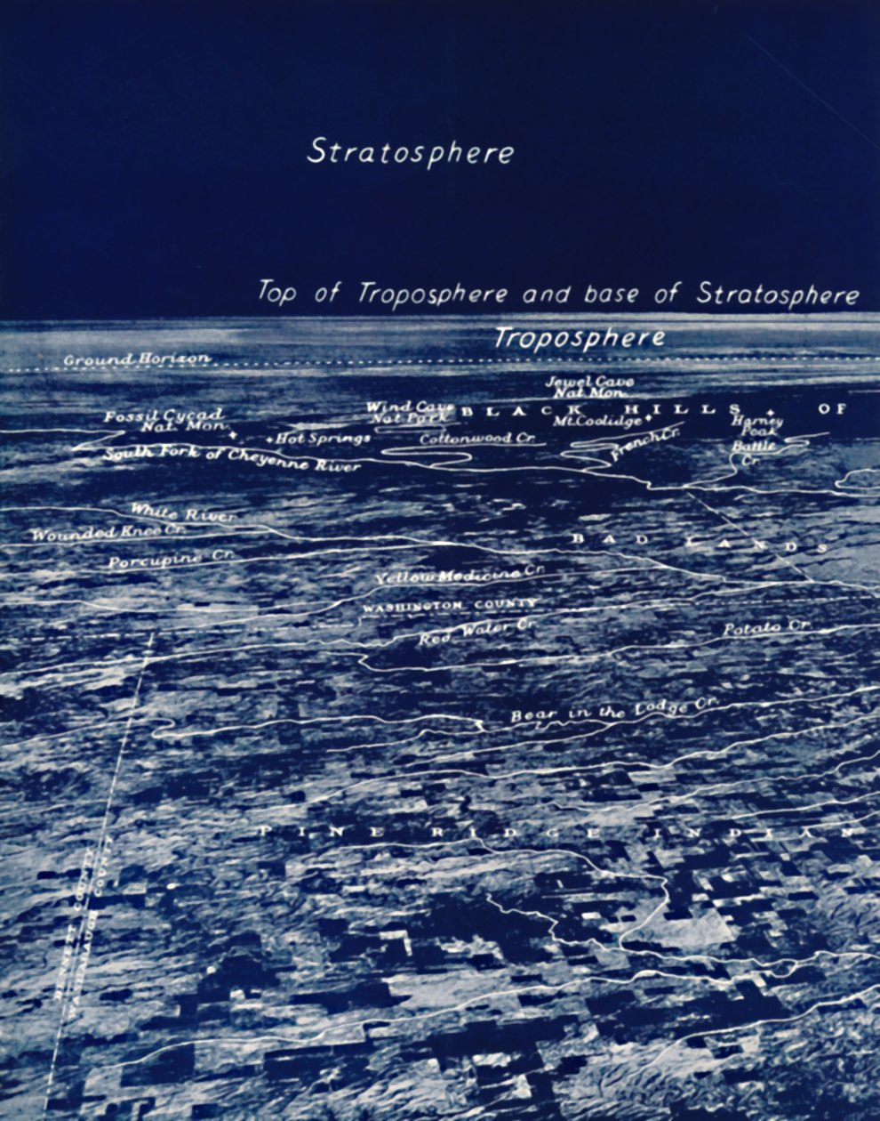 Die Rundheit der Erde aus der Stratosphäre, 1935 von Unbekannt