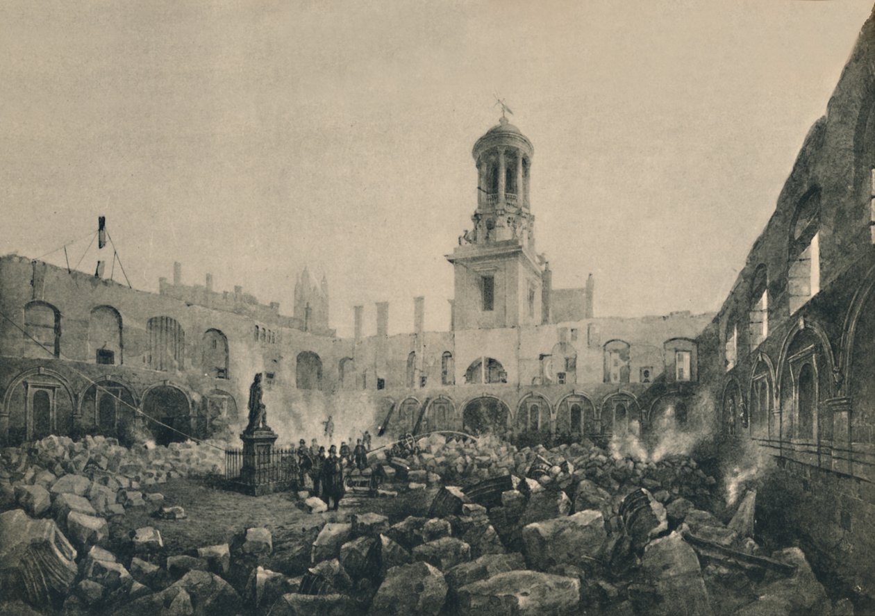 Die zweite Royal Exchange nach dem Brand 1838, 1928 von Unbekannt