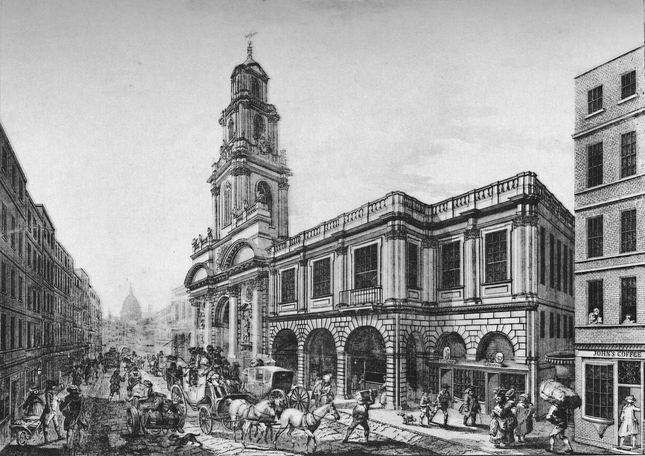 Die Zweite Königliche Börse, Südfront, 1788 von Unbekannt
