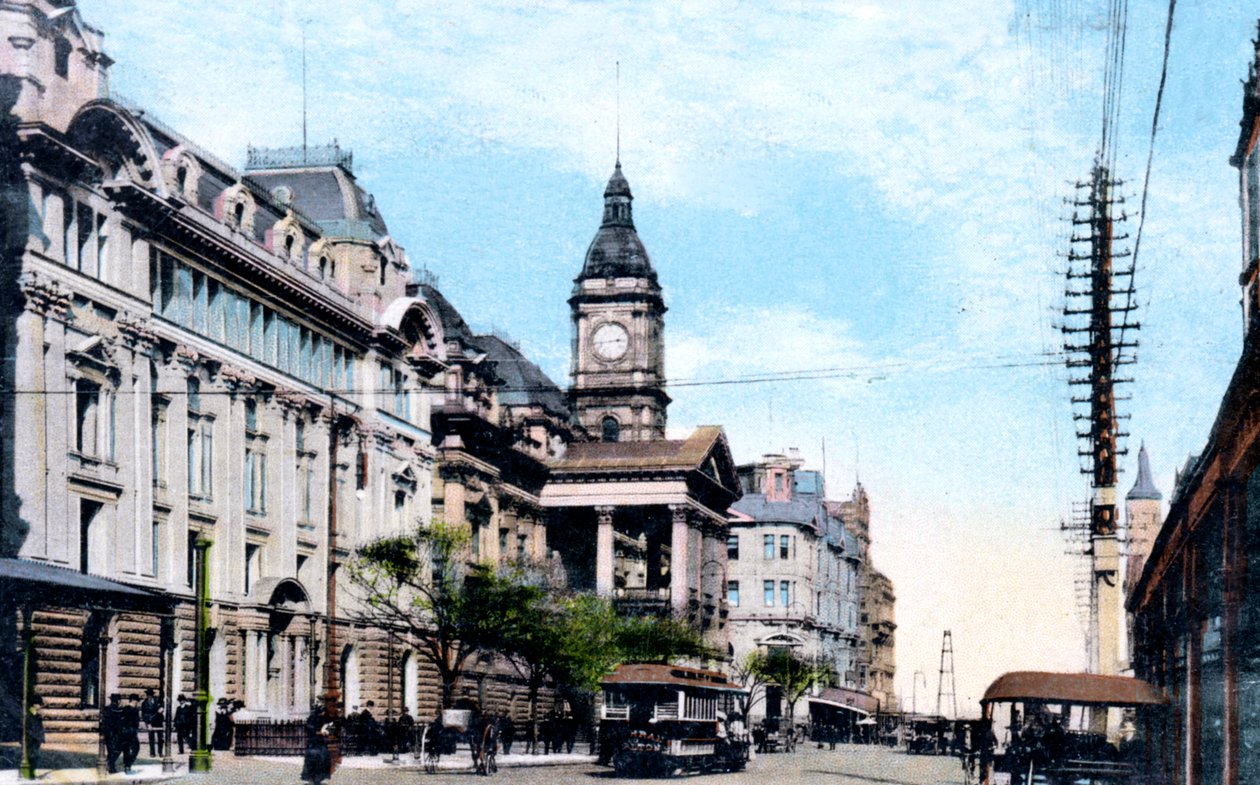 Die neue Erweiterung des Rathauses, Melbourne, Australien, 1912 von Unbekannt