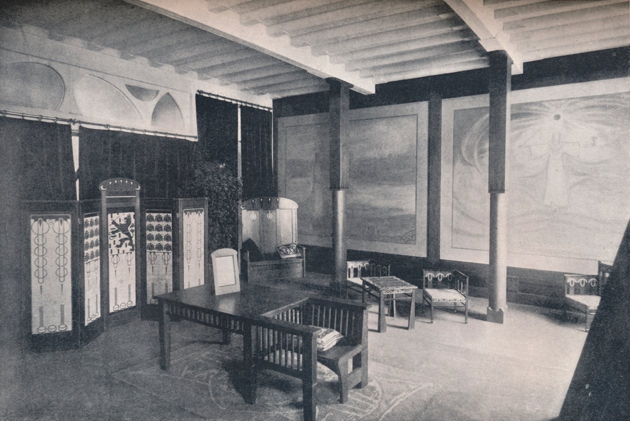 Das Vestibül des niederländischen Abschnitts auf der Turiner Ausstellung von Unbekannt